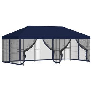 vidaXL 6 x 3 m Blue Polyester and Steel 190