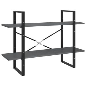 vidaXL Book Cabinet | Grey | Solid Pine Wood | 100x30x70 cm | Modern