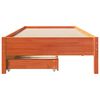 vidaXL Bed Frame without Mattress Wax Brown 100x200 cm Solid Wood Pine