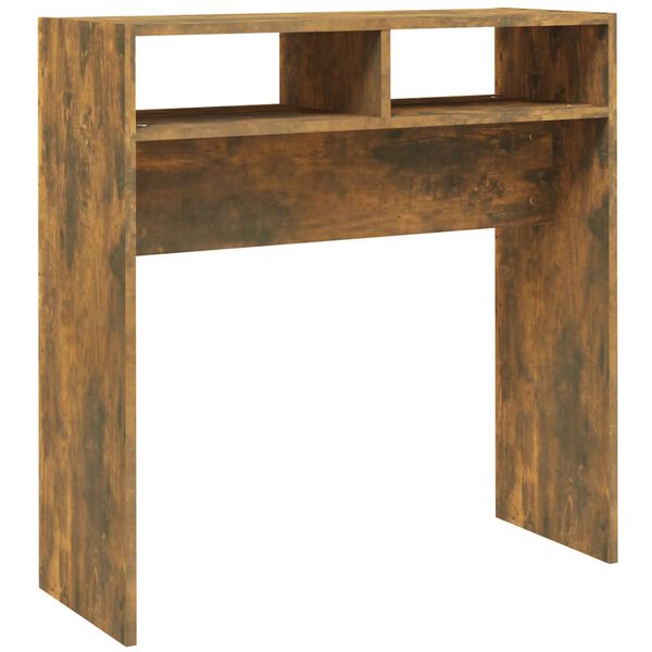 vidaXL Console Table Smoked Oak 78x30x80 cm Engineered Wood