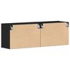vidaXL TV Cabinets 2 pcs Black Oak 120x30x41 cm Engineered Wood