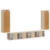 vidaXL TV Wall Cabinet Set 4 pcs Sonoma Oak Engineered Wood