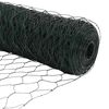 vidaXL Fence Post Green 25 x 1.4 m (50 mm mesh) Steel and PVC