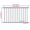 vidaXL Fence Panel Woerden Powder-coated Steel 1.7x1.17 m Anthracite