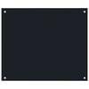 vidaXL Kitchen Backsplash Black 70 x 60 cm Tempered Glass