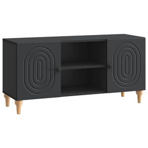 vidaXL TV Cabinet Black 102 x 34.5 x 50 cm Engineered Wood