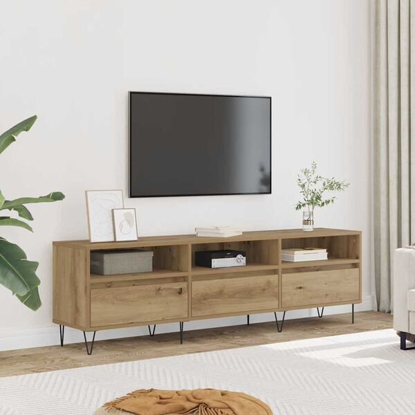 vidaXL TV Cabinet Artisan Oak 150x30x44.5 cm Engineered Wood