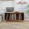 vidaXL Record Cabinet Smoked Oak 100x38x48 cm Engineered Wood