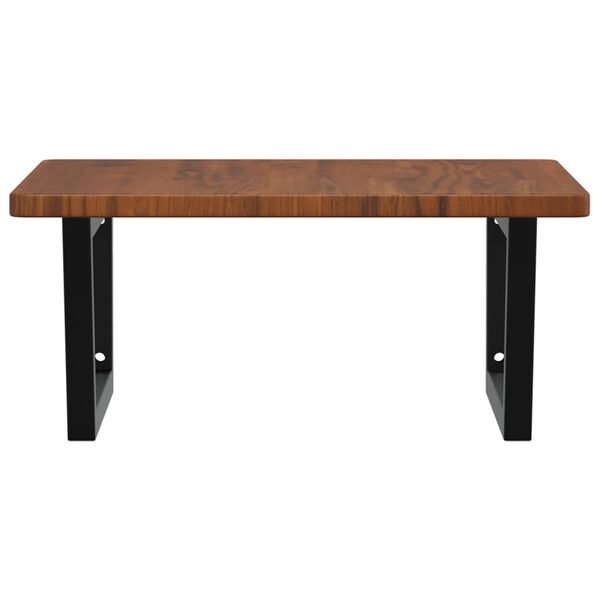 vidaXL Basin Shelf Wall Mounted Steel and Solid Wood Oak