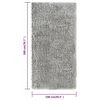 vidaXL High Pile Shaggy Rug Grey 100x200 cm 50 mm