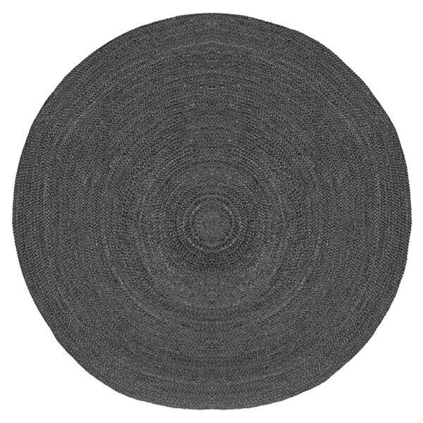 LABEL51 Carpet Jute Round 180x180 cm XXL Anthracite