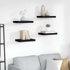 vidaXL Floating Wall Shelves 4 pcs Black 40x23x3.8 cm MDF