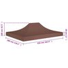 vidaXL Party Tent Roof 4x3 m Brown 270 g/m&sup2;