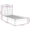 vidaXL Bed Frame without Mattress White Solid Wood 90x200 cm