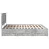 vidaXL Bed Frame with Drawer Concrete Grey 180 x 200 cm Engineer Wood
