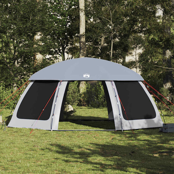 vidaXL Pool Tent with Removable Fly & Mesh Walls Grey 690x690 cm