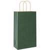 vidaXL Paper Bags 250 pcs with Handles Green 21x11x36 cm