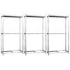 vidaXL 2-Layer Tire Racks 3 pcs Silver 110x40x180 cm Steel
