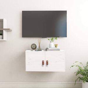 vidaXL Wall Cabinet White 60x30x30 cm Solid Wood Pine