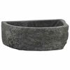 vidaXL Wall-mounted Basin Irregular Grey 45 x 35 x 15 cm River Stone