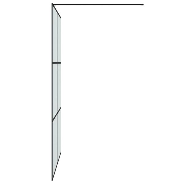 vidaXL Walk-in Shower Wall Black 140x195 cm Frosted ESG Glass