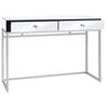 vidaXL Mirrored Console Table Steel and Glass 107x33x77 cm