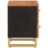 vidaXL Bedside Cabinet Brown and Black Solid Wood Mango