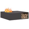 vidaXL Fire Pit Black 100 x 100 x 30 cm Cold-rolled steel