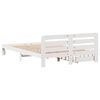 vidaXL Bed Frame without Mattress White 150x200 cm King Size Solid Wood Pine