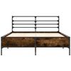vidaXL Bed Frame without Mattress Smoked Oak 135x190 cm Double