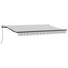 vidaXL Retractable Awning Light Grey and White 500 x 350 cm