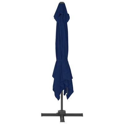 vidaXL Cantilever Umbrella with Aluminium Pole 3x3 m Azure Blue