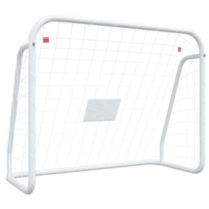 vidaXL Football Goal with Net White 125x96x60 cm Steel&Polyester