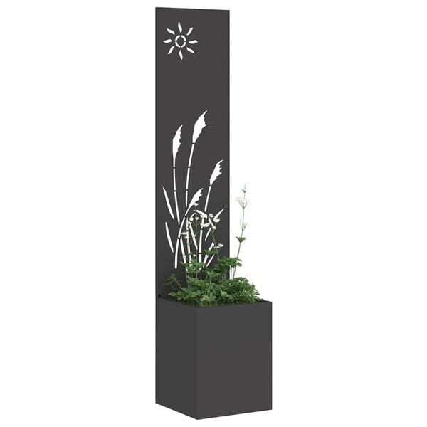 vidaXL Garden Privacy Screen Black 32 x 150 cm Cold-rolled steel