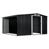 vidaXL Garden Shed with Sliding Doors Anthracite 329.5x312x178 cm Steel