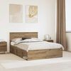 vidaXL Bed Frame Artisian Oak 160 x 200 cm Engineered wood
