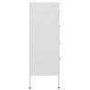 vidaXL Chest of Drawers White 80x35x101.5 cm Steel
