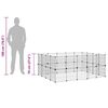 vidaXL 36-Panel Pet Cage with Door Black 35x35 cm Steel