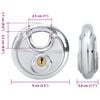 vidaXL Discus Locks with Keys 6 pcs Silver 9 x 2.8 x 9 cm