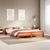 vidaXL Bed Frame without Mattress Wax Brown 200x200 cm Solid Wood Pine