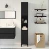vidaXL Bathroom Cabinet Black Oak 30 x 30 x 190 cm Engineered Wood