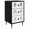 vidaXL Bedside Cabinet HANAU Black Oak 36 x 33 x 61 cm Engineered Wood
