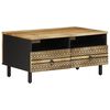 vidaXL Coffee Table Black 80x54x40 cm Solid Rough Wood Mango