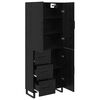 vidaXL Highboard with Drawer 2 pcs Black Oak 69.5 x 34 x 180 cm