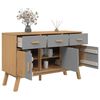 vidaXL Sideboard OLDEN Grey and Brown 114x43x73.5 cm Solid Wood Pine