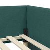 vidaXL Corner Bed Frame Dark Green 90 cm x 200 cm Velvet