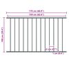 vidaXL Fence Panel Woerden Powder-coated Steel 1.7x1 m Anthracite