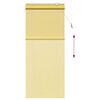 vidaXL Roller Blind with Curtains Manual Yellow 80 x 220 cm Bamboo