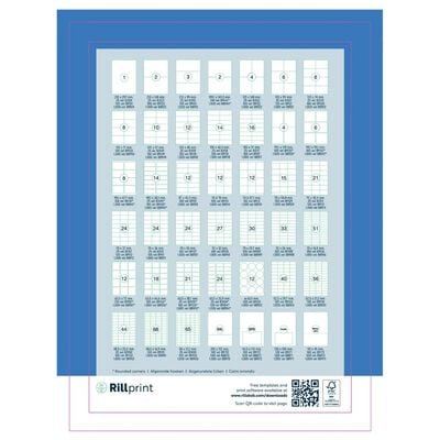 rillprint Self-adhesive Sticker Labels 210x148 mm 1000 Sheets White