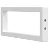 vidaXL Shelf Brackets for Washbasin 2 pcs White Rectangular Steel